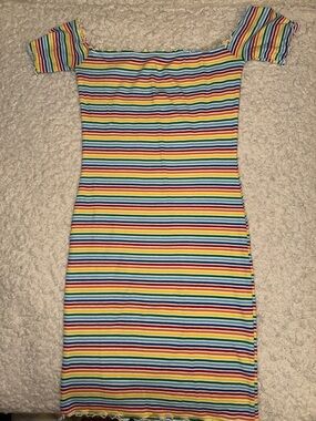 Heart & Hips Striped Midi Dress